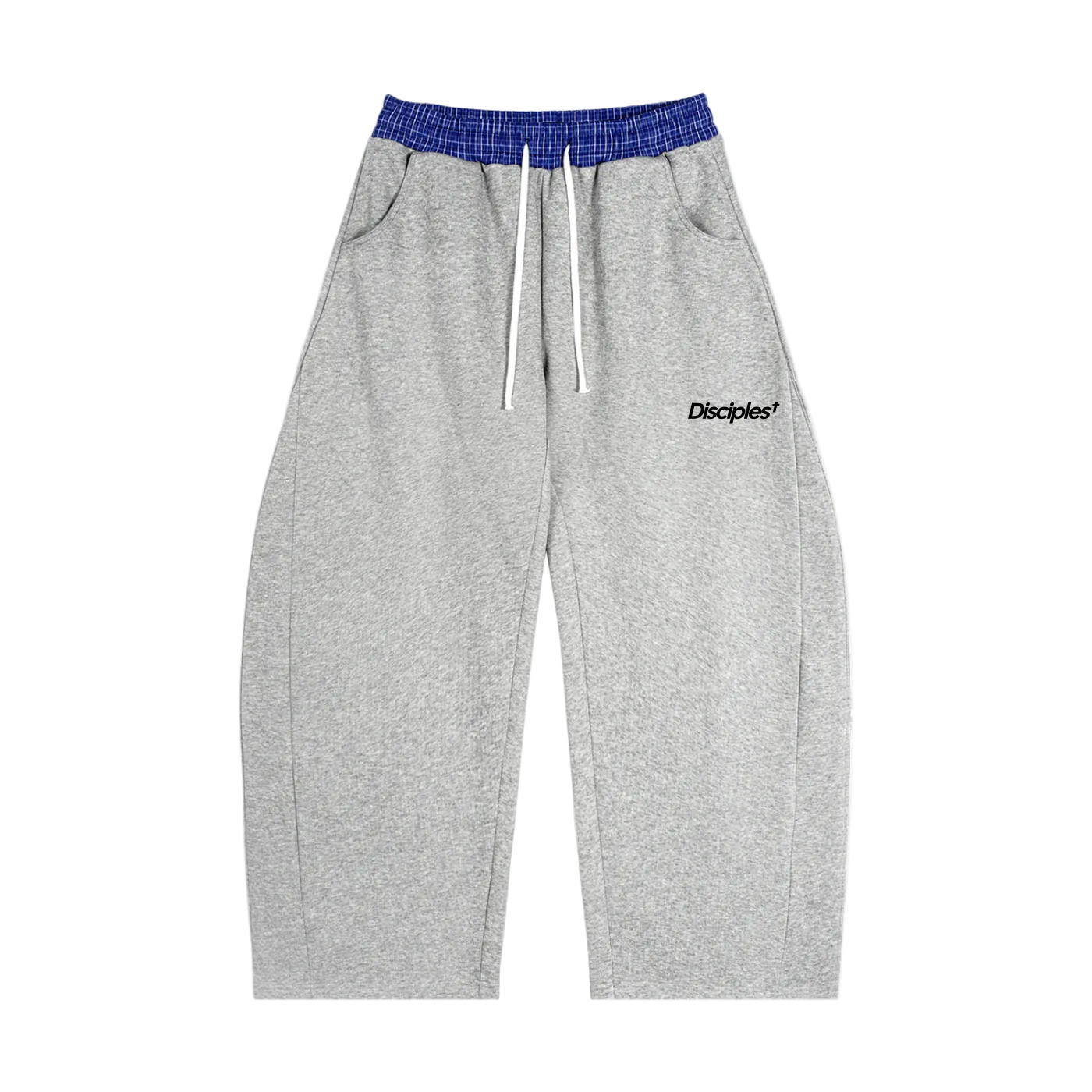 Plaid Waistband Barrel Sweatpants