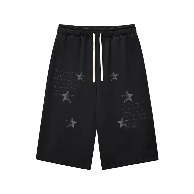 Relaxed Drawstring Three-quarter Sweatpants