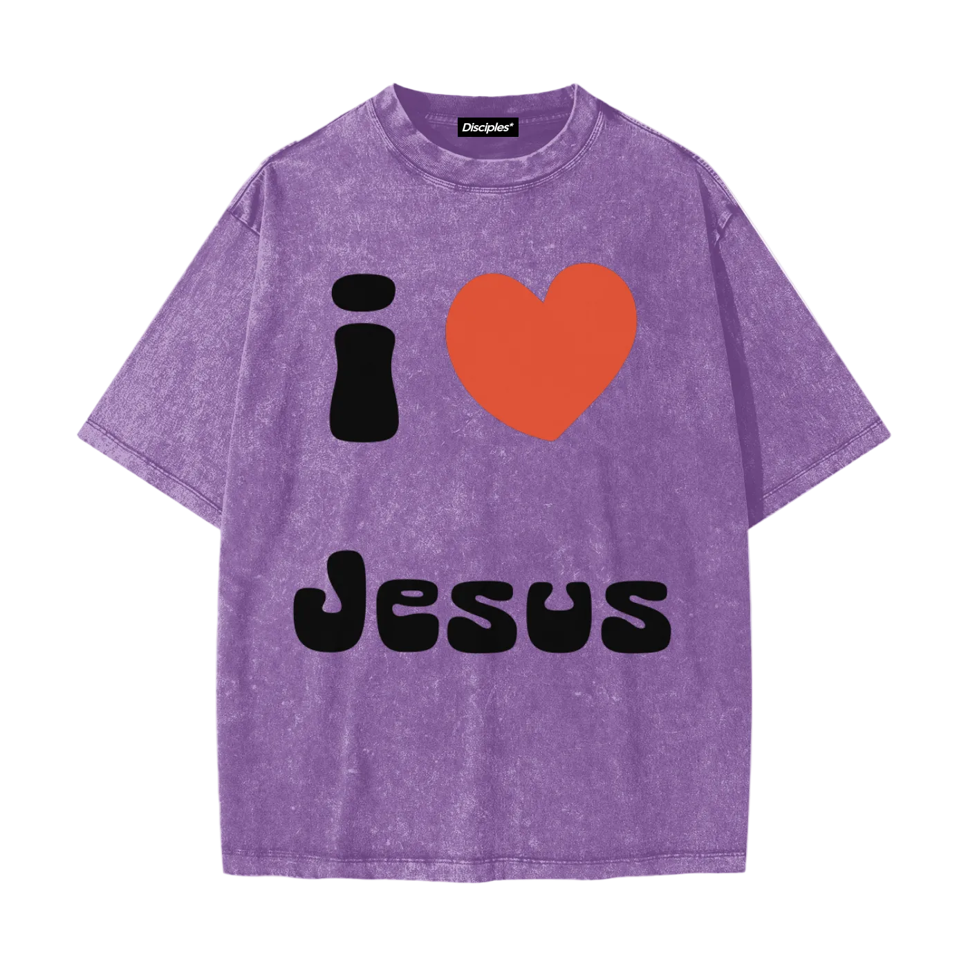 I <3 Jesus Crewneck T-Shirt Washed T-Shirt