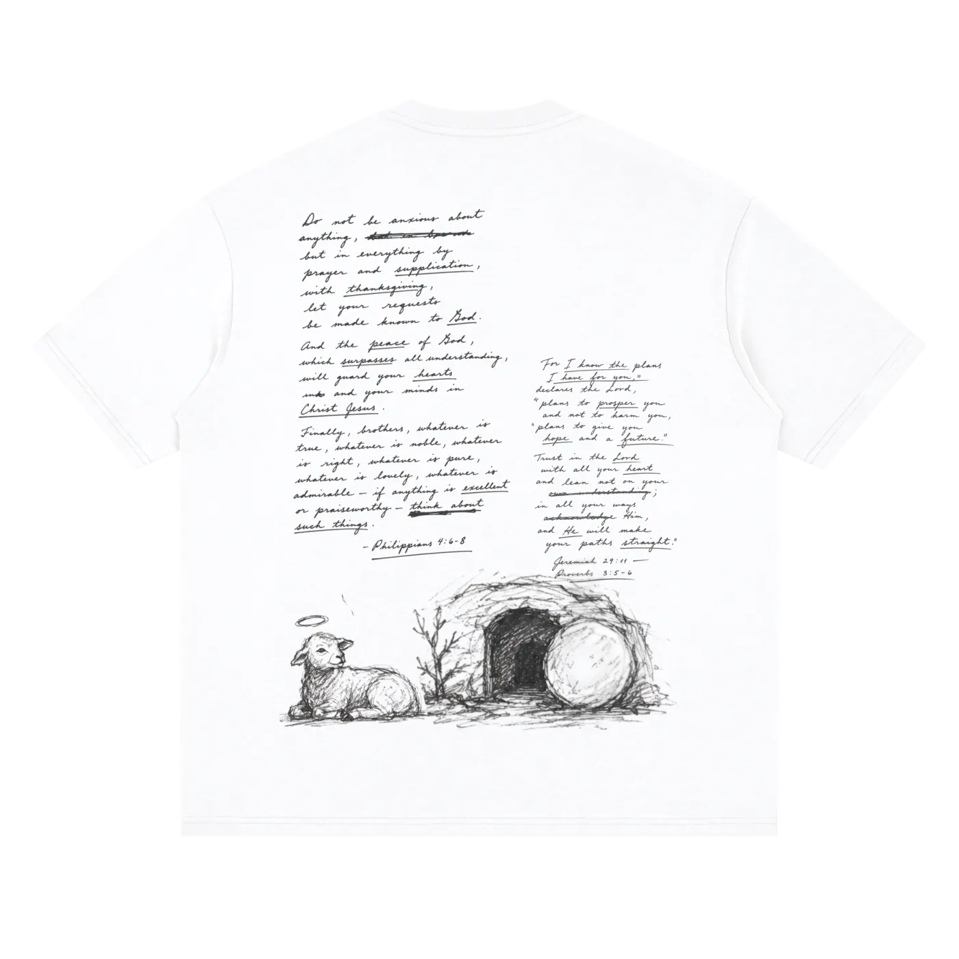 Journal Tee Streetwear Loose Drop Shoulder