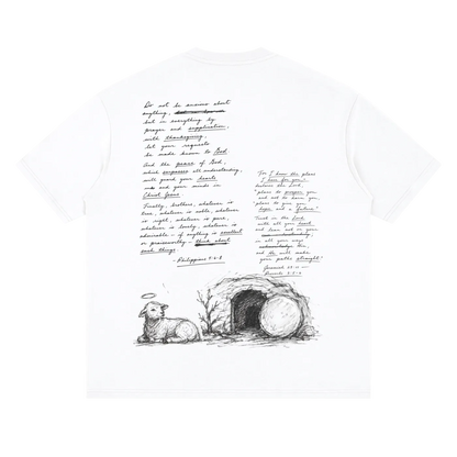 Journal Tee Streetwear Loose Drop Shoulder