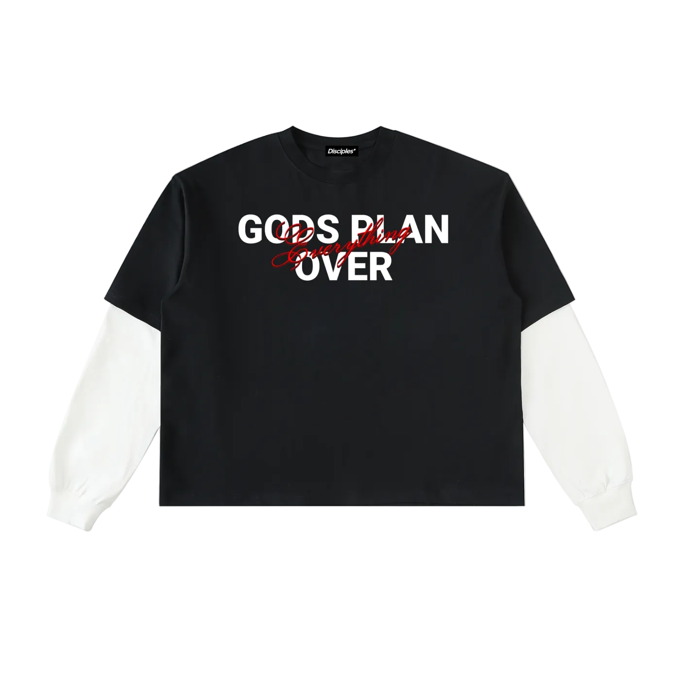 Gods plan over everything Layered Contrast Sleeve