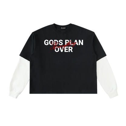 Gods plan over everything Layered Contrast Sleeve