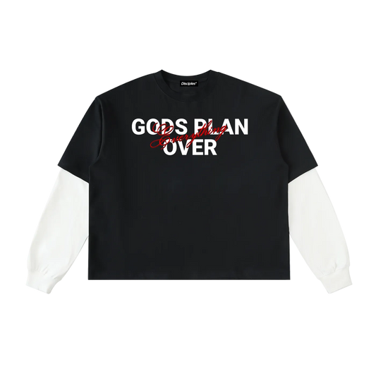 Gods plan over everything Layered Contrast Sleeve