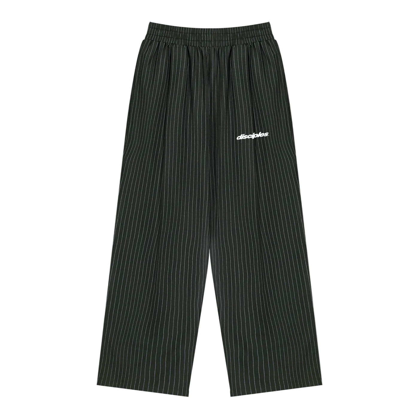 Unisex Striped Pleated Pants