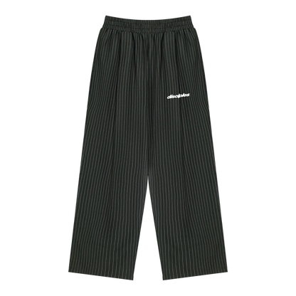 Unisex Striped Pleated Pants