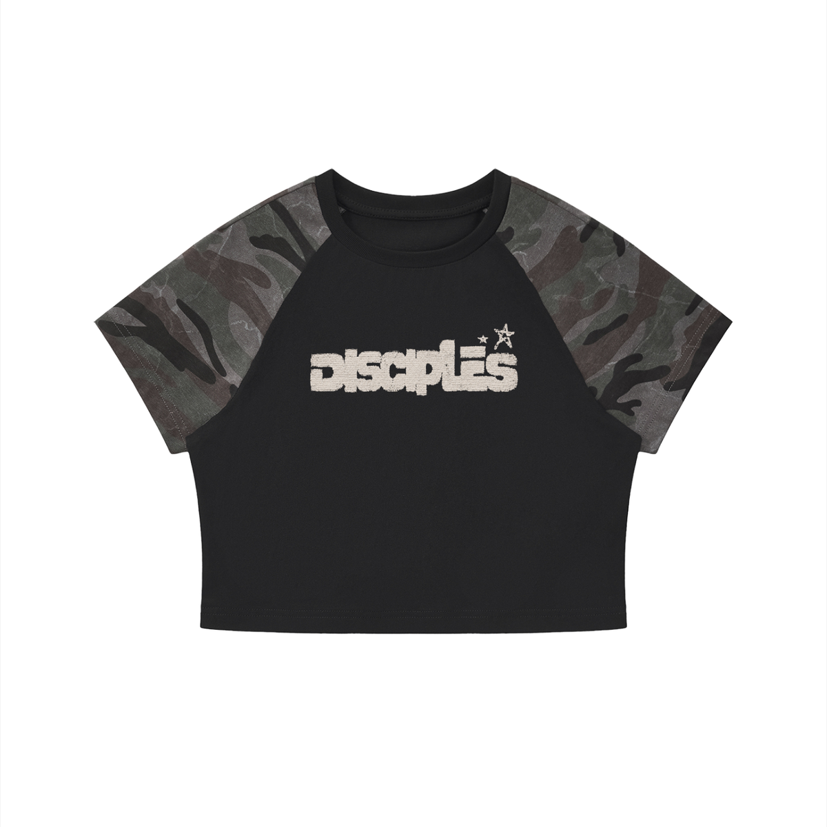 Women’s Camo Raglan Crop T-Shirt