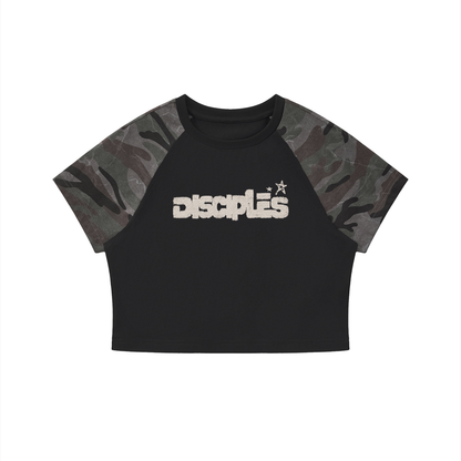 Women’s Camo Raglan Crop T-Shirt