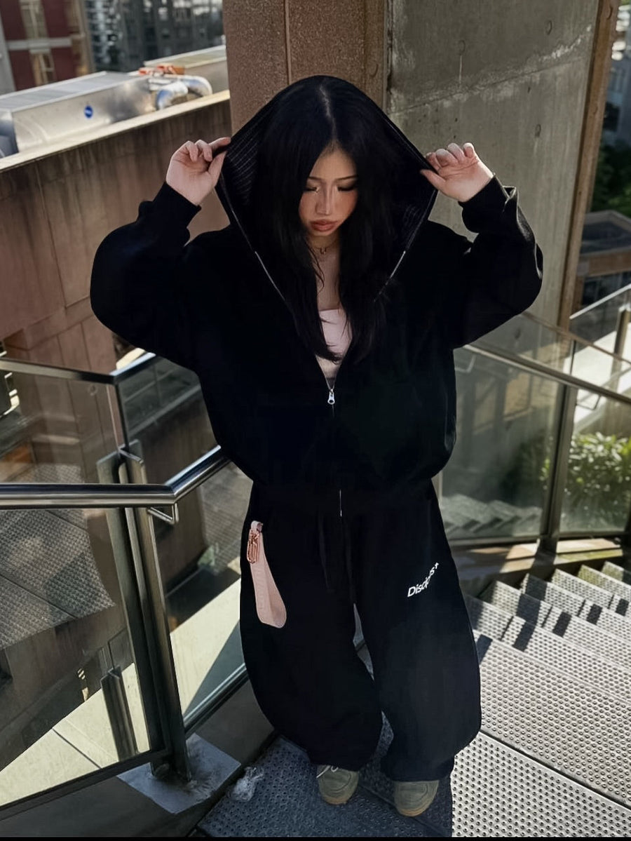 Plaid Boxy Track Suit