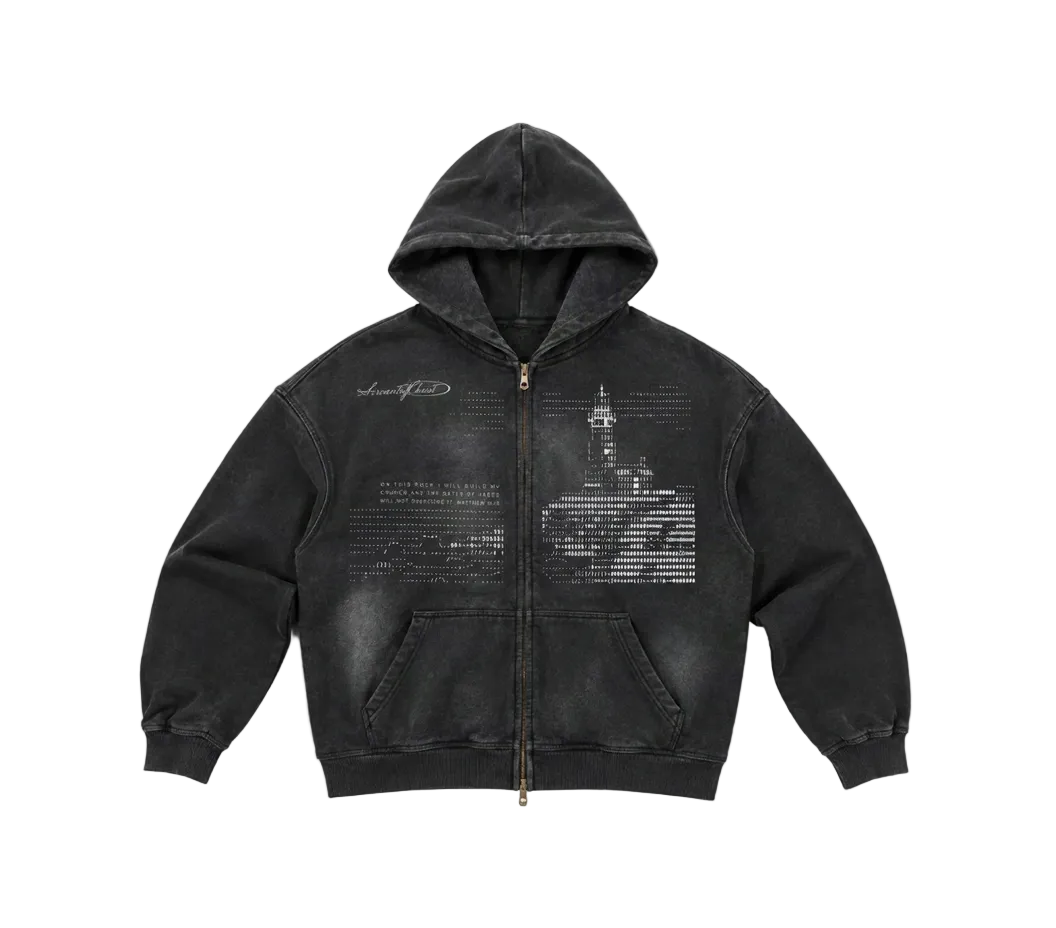 Matthew 16:18 Sunfade Fleece Hoodie