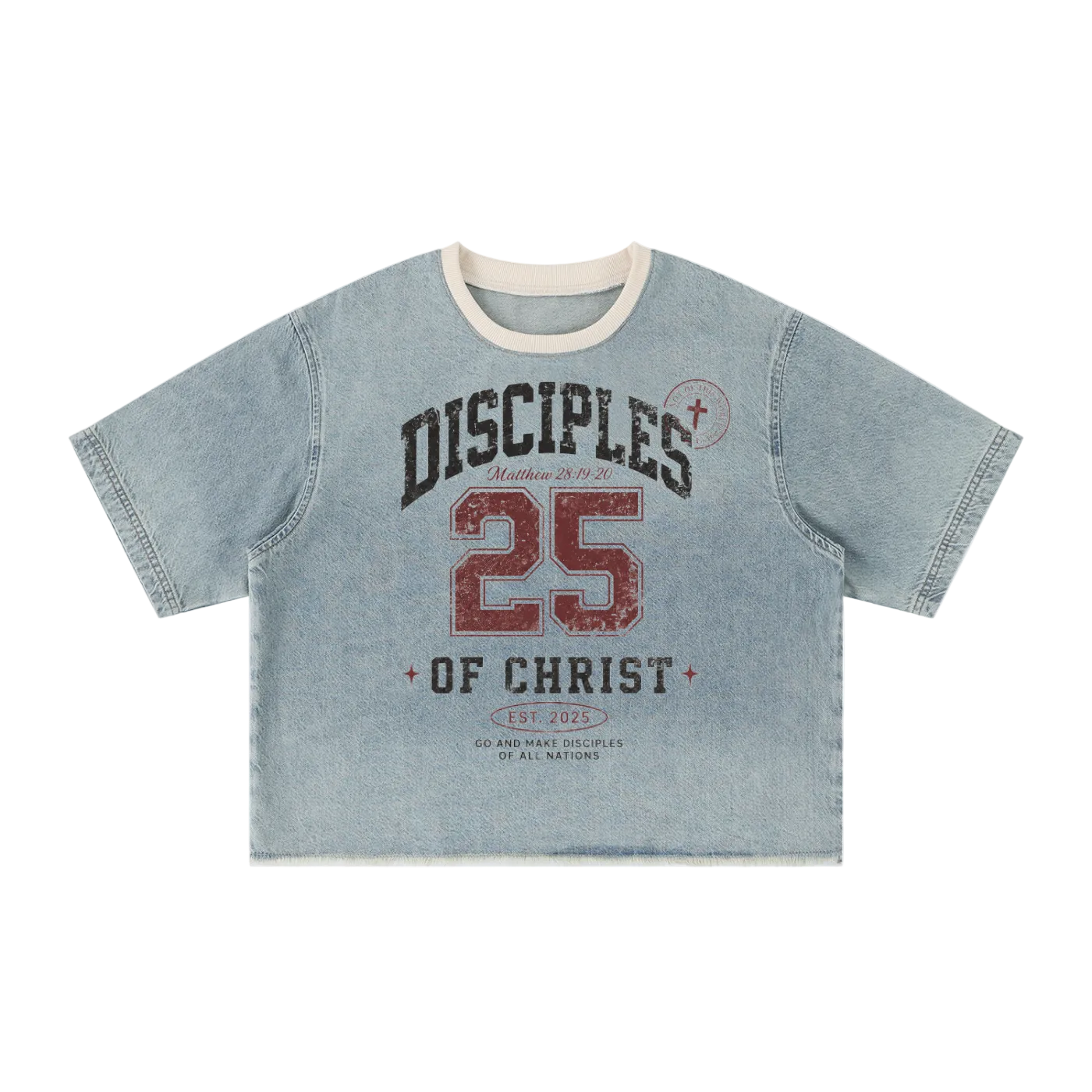 Disciples Vintage Wash Boxy Denim T-Shirt