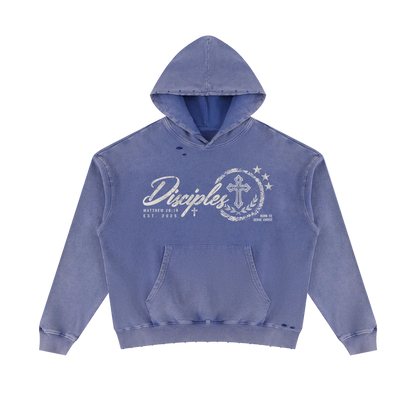 Indigo Covenant Distressed Hoodie