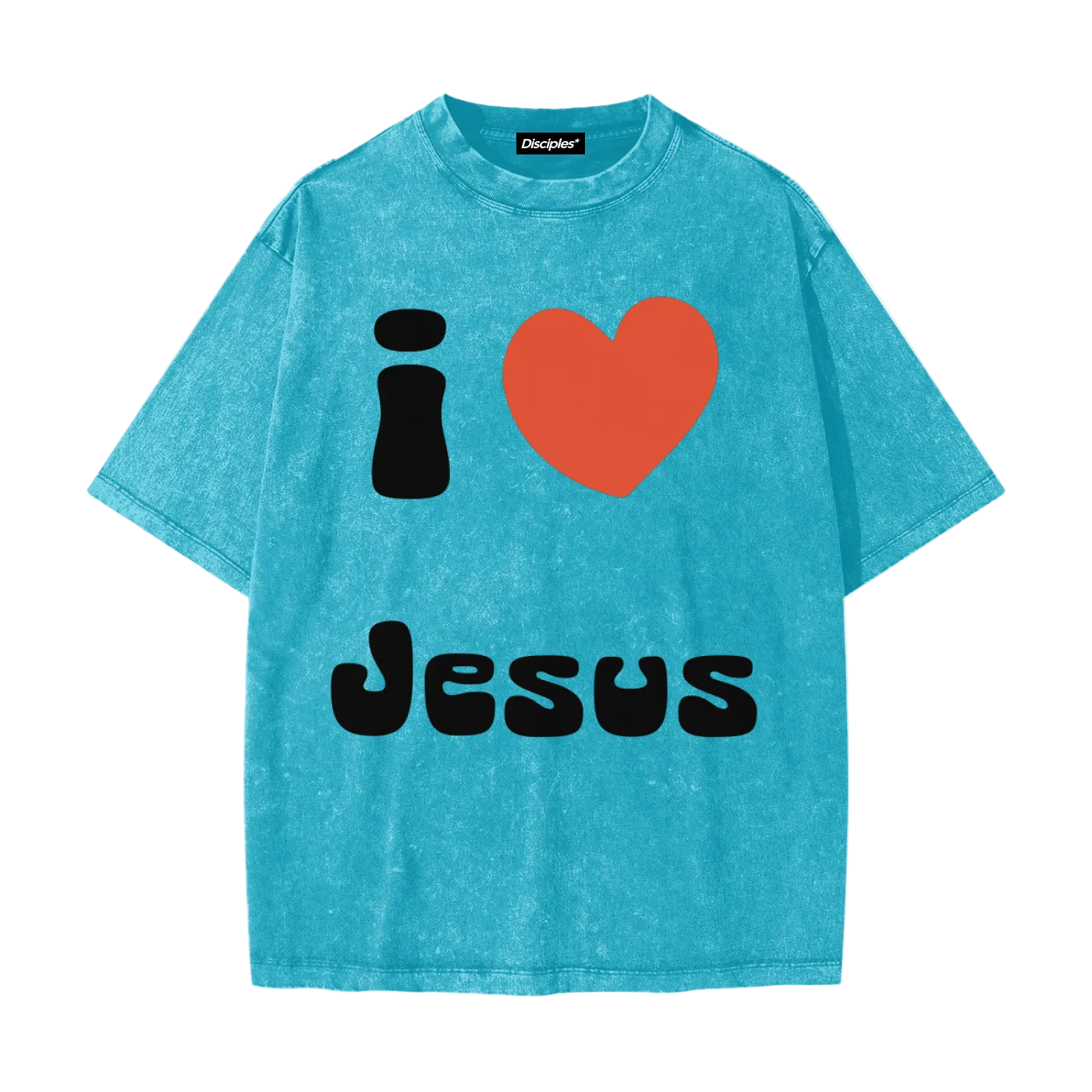 I <3 Jesus Crewneck T-Shirt Washed T-Shirt