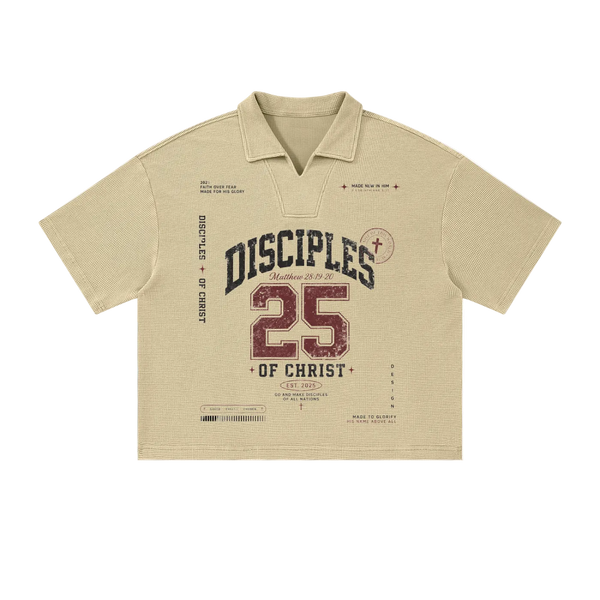 Made New in HIm Vintage Wash Waffle Polo