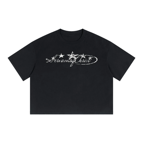 Servant of Christ Boxy Drop Shoulder Crop Tee