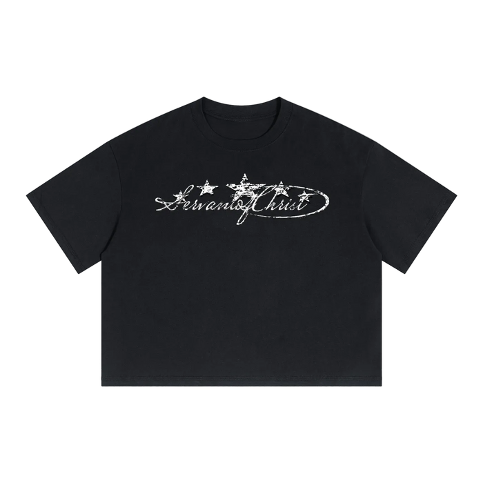 Servant of Christ Boxy Drop Shoulder Crop Tee