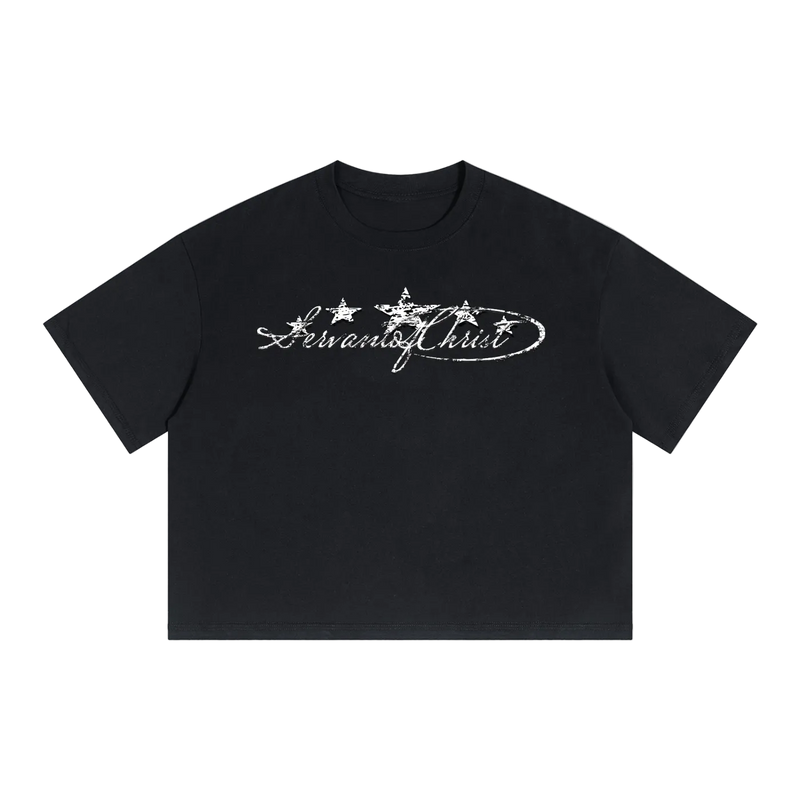 Servant of Christ Boxy Drop Shoulder Crop Tee