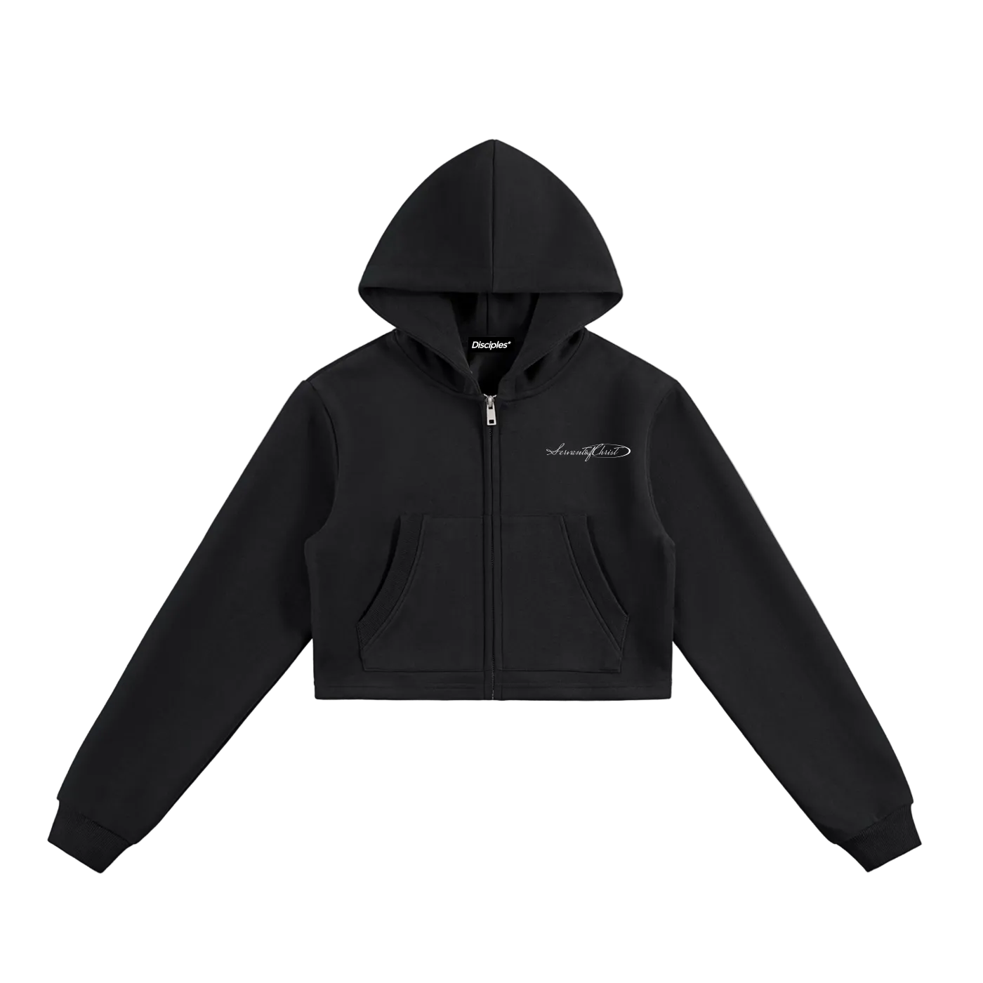 Cross Essential Cropped Zip-Up Hoodie