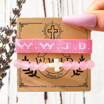2Pcs WWJD Bracelet For Women