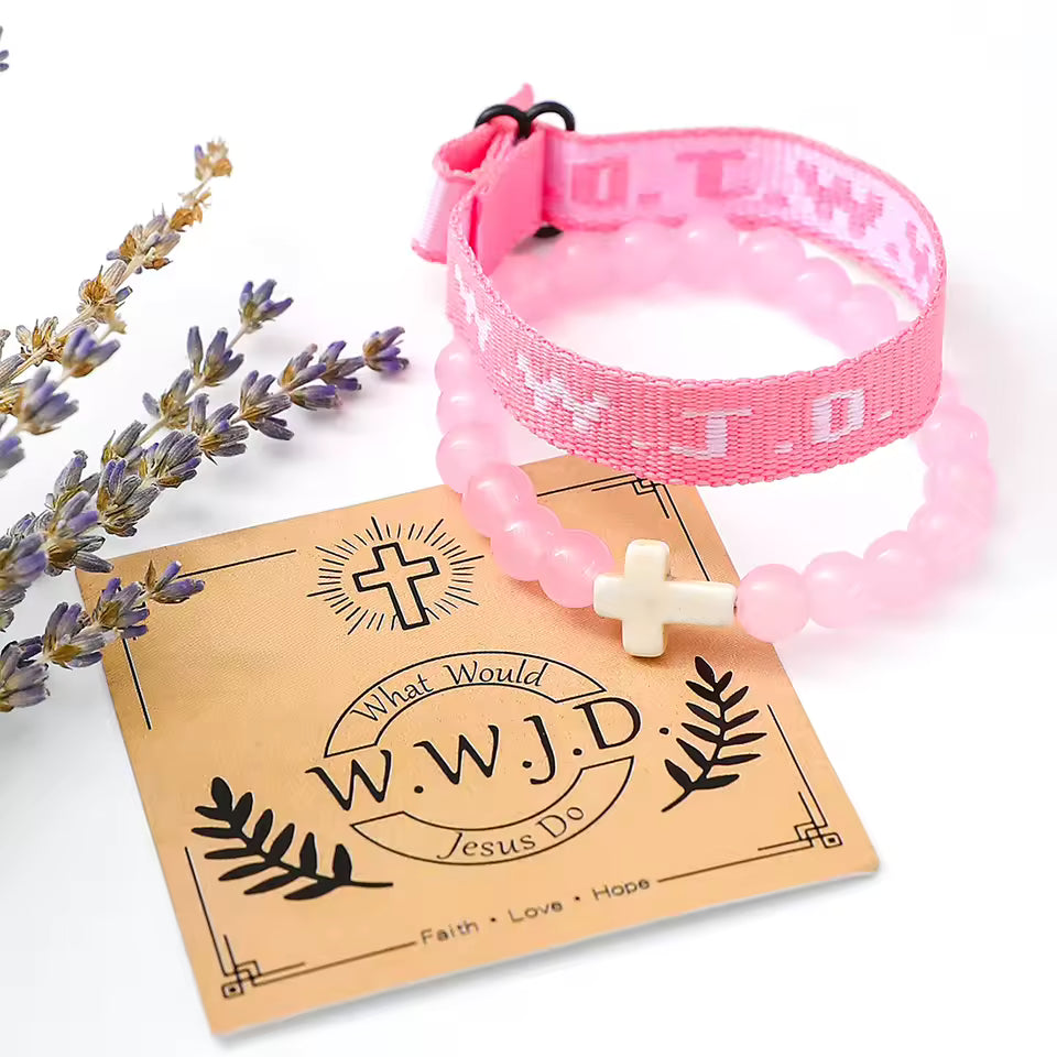 2Pcs WWJD Bracelet For Women