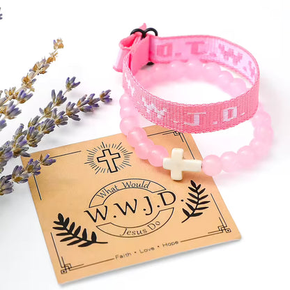 2Pcs WWJD Bracelet For Women