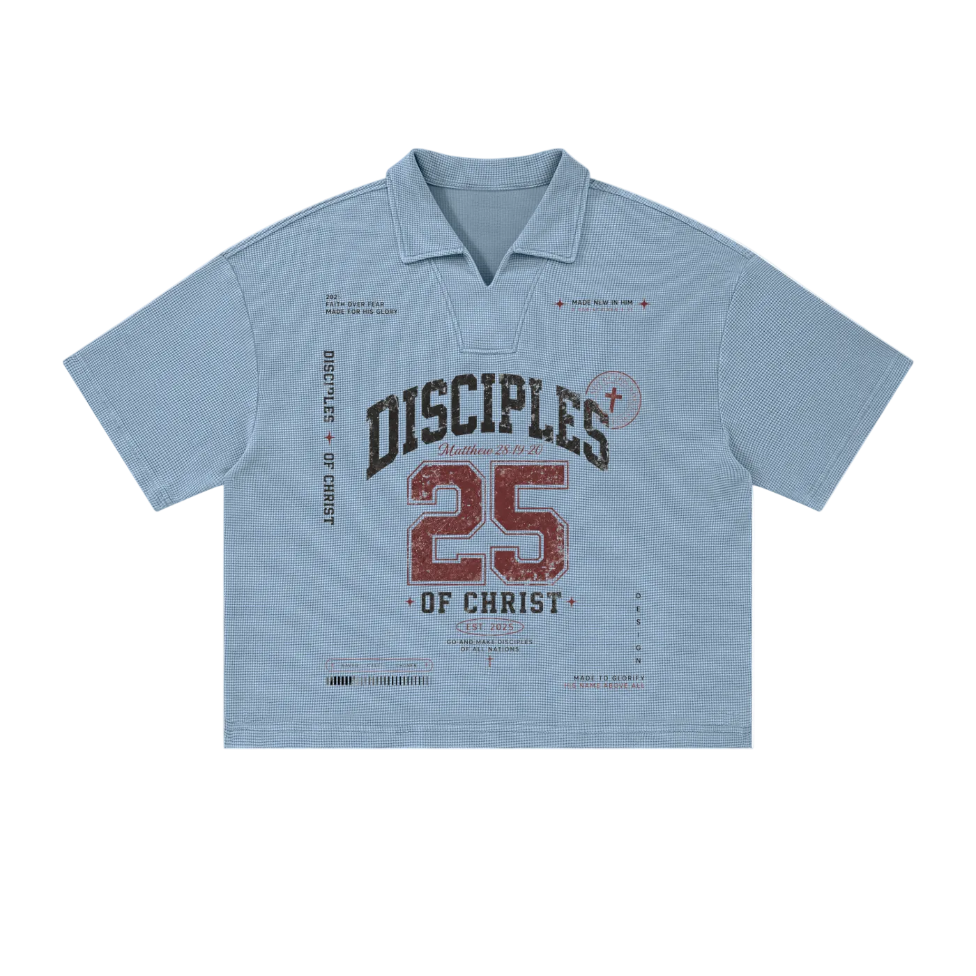 Made New in HIm Vintage Wash Waffle Polo