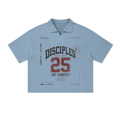Made New in HIm Vintage Wash Waffle Polo