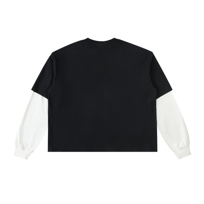Disciples Layered Contrast Sleeve Cotton T-Shirt
