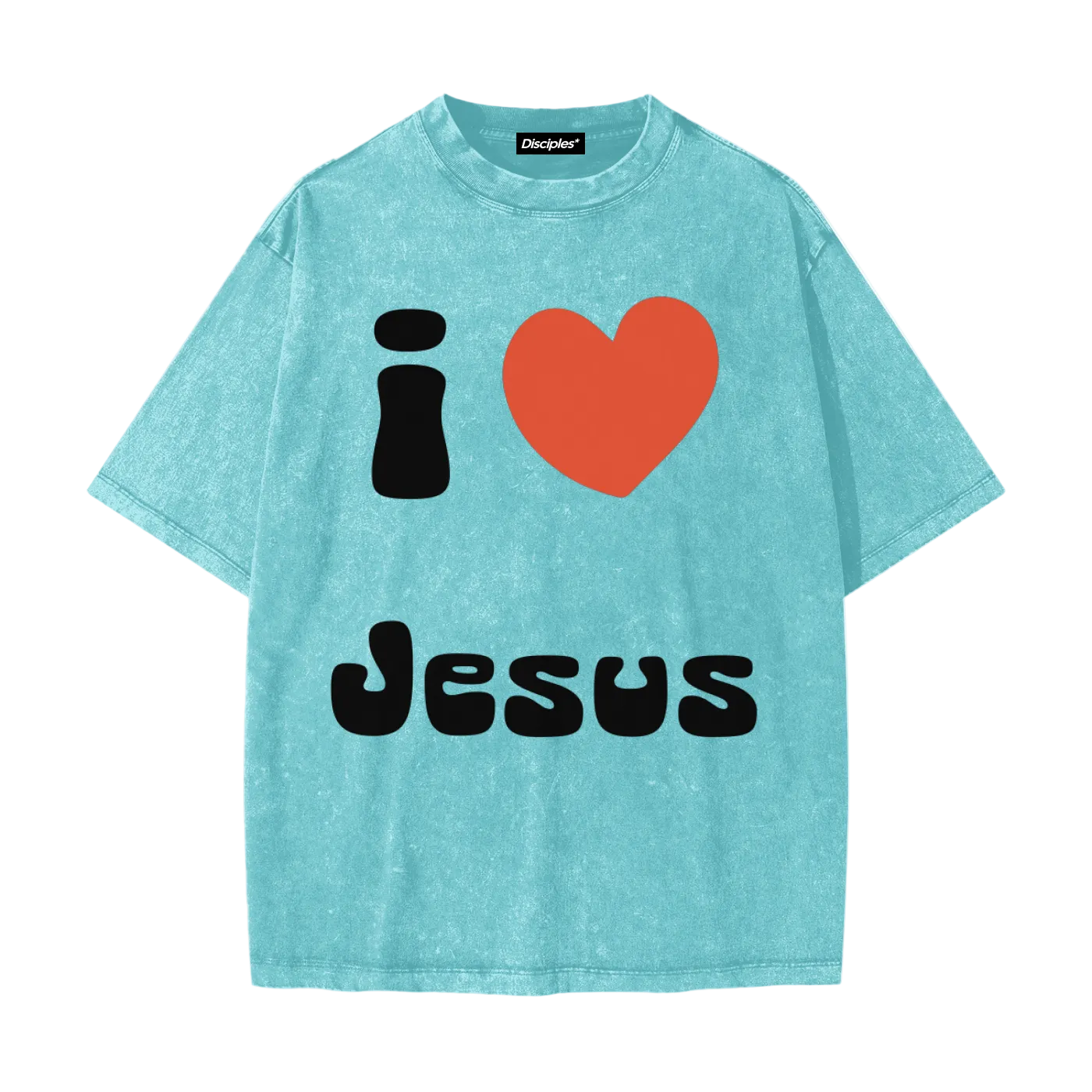 I <3 Jesus Crewneck T-Shirt Washed T-Shirt