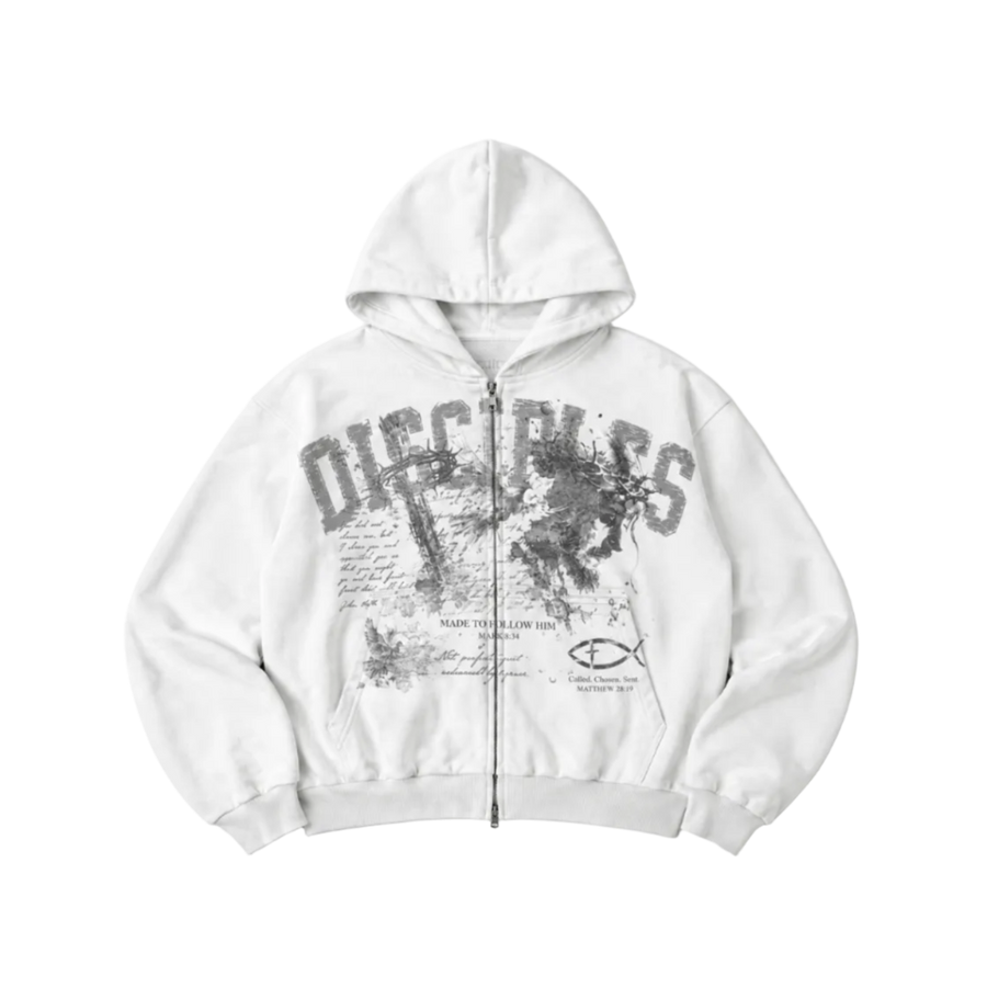 Letter Zip Hoodie