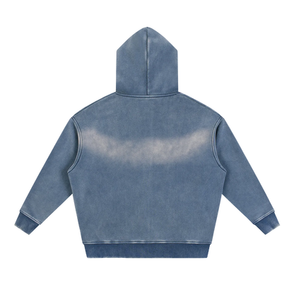 Matthew 16:18 Sunfade Two-way Zipper Boxy Fleece Hoodie