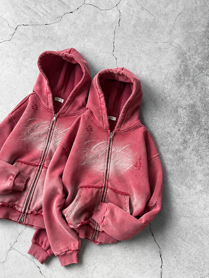 Strawberry Zip-Up Hoodie