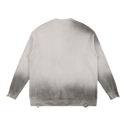 Mountain Distressed Ripped Crewneck sweater