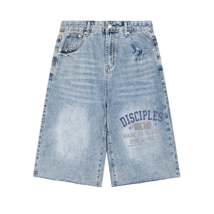 Men’s Vintage Wide Leg Denim Shorts