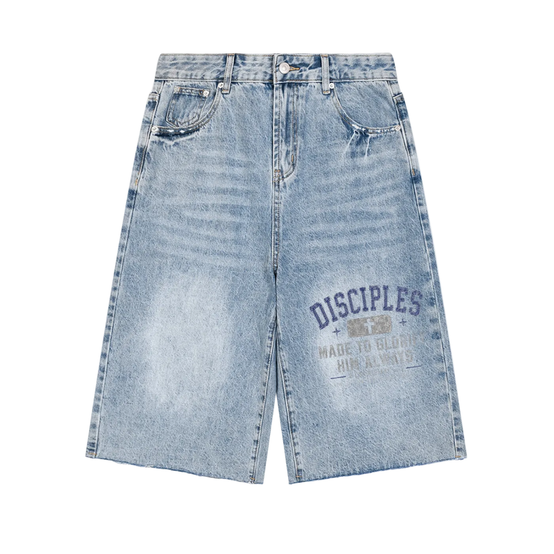 Men’s Vintage Wide Leg Denim Shorts