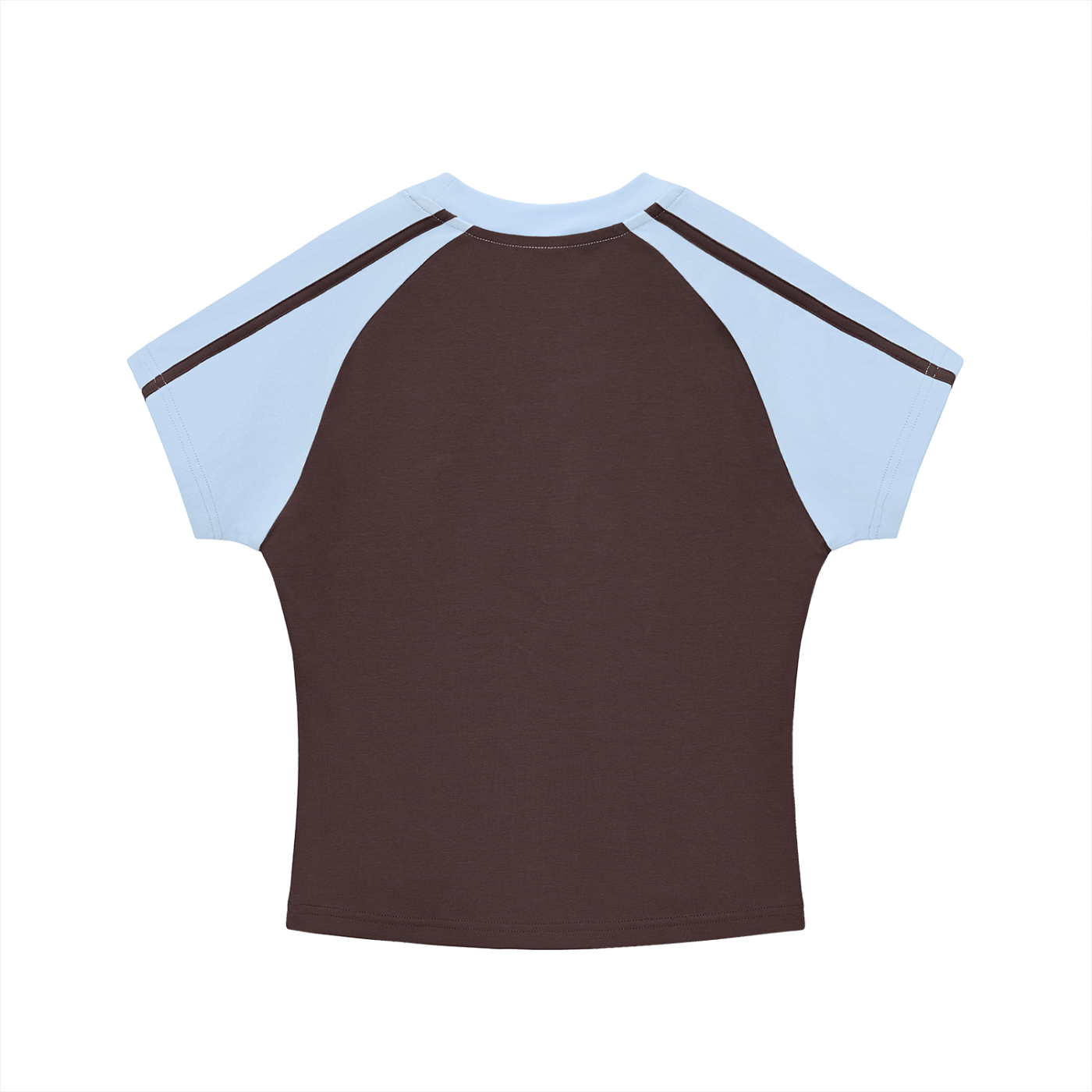 Women Contrast Stripes Bodycon Raglan  Sleeve T-Shirt