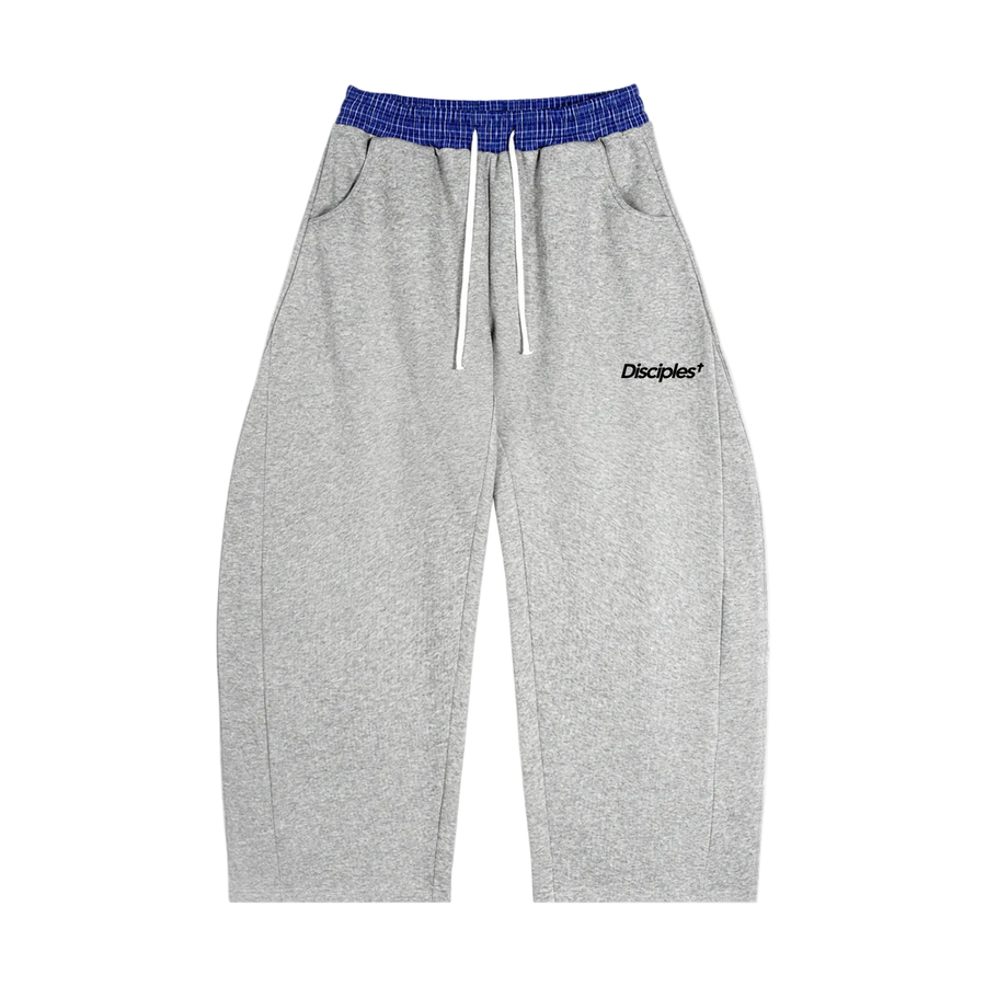 Plaid Waistband Barrel Sweatpants