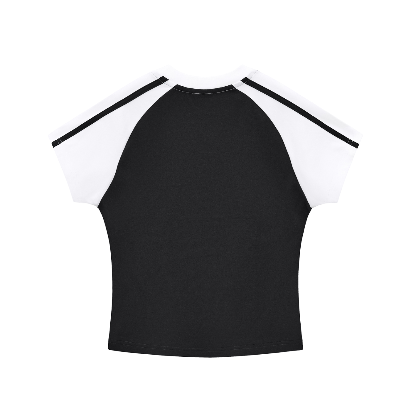 Women Contrast Stripes Bodycon Raglan  Sleeve T-Shirt