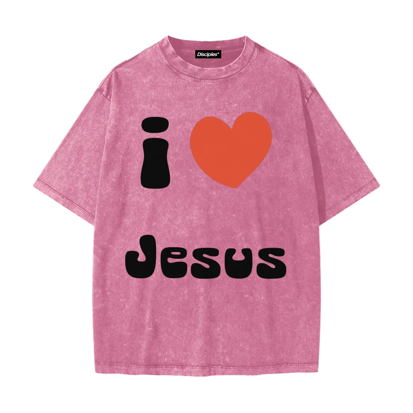 I <3 Jesus Crewneck T-Shirt Washed T-Shirt