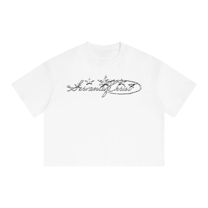 Servant of Christ Boxy Drop Shoulder Crop Tee