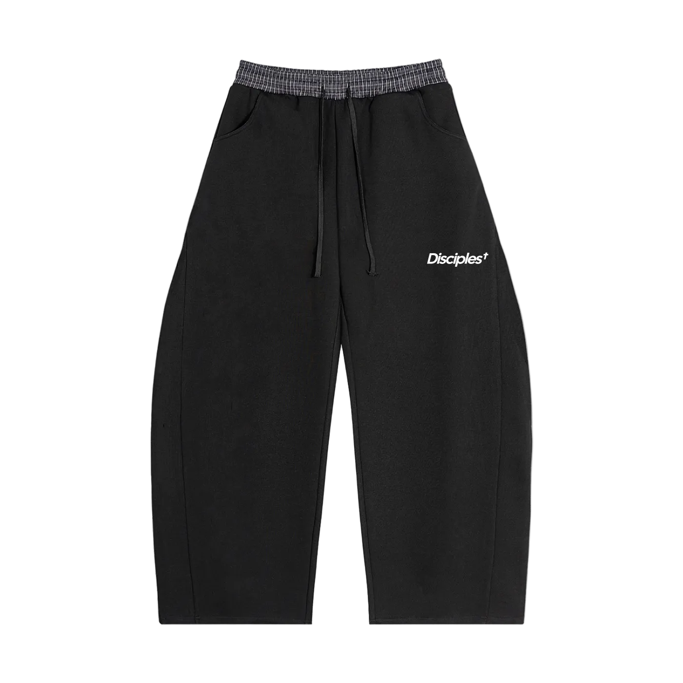 Plaid Waistband Barrel Sweatpants