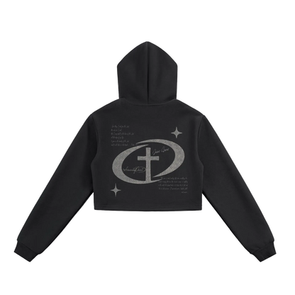 Cross Essential Cropped Zip-Up Hoodie