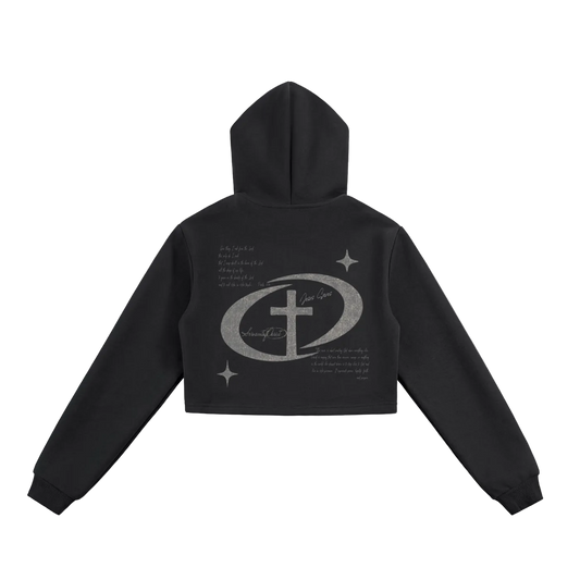Cross Essential Cropped Zip-Up Hoodie