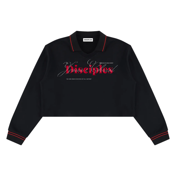 Disciple Of Jesus Women’s Crop Collared Sweatshirt