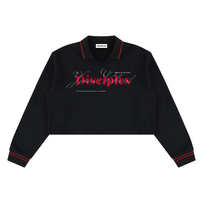 Disciple Of Jesus Women’s Crop Collared Sweatshirt
