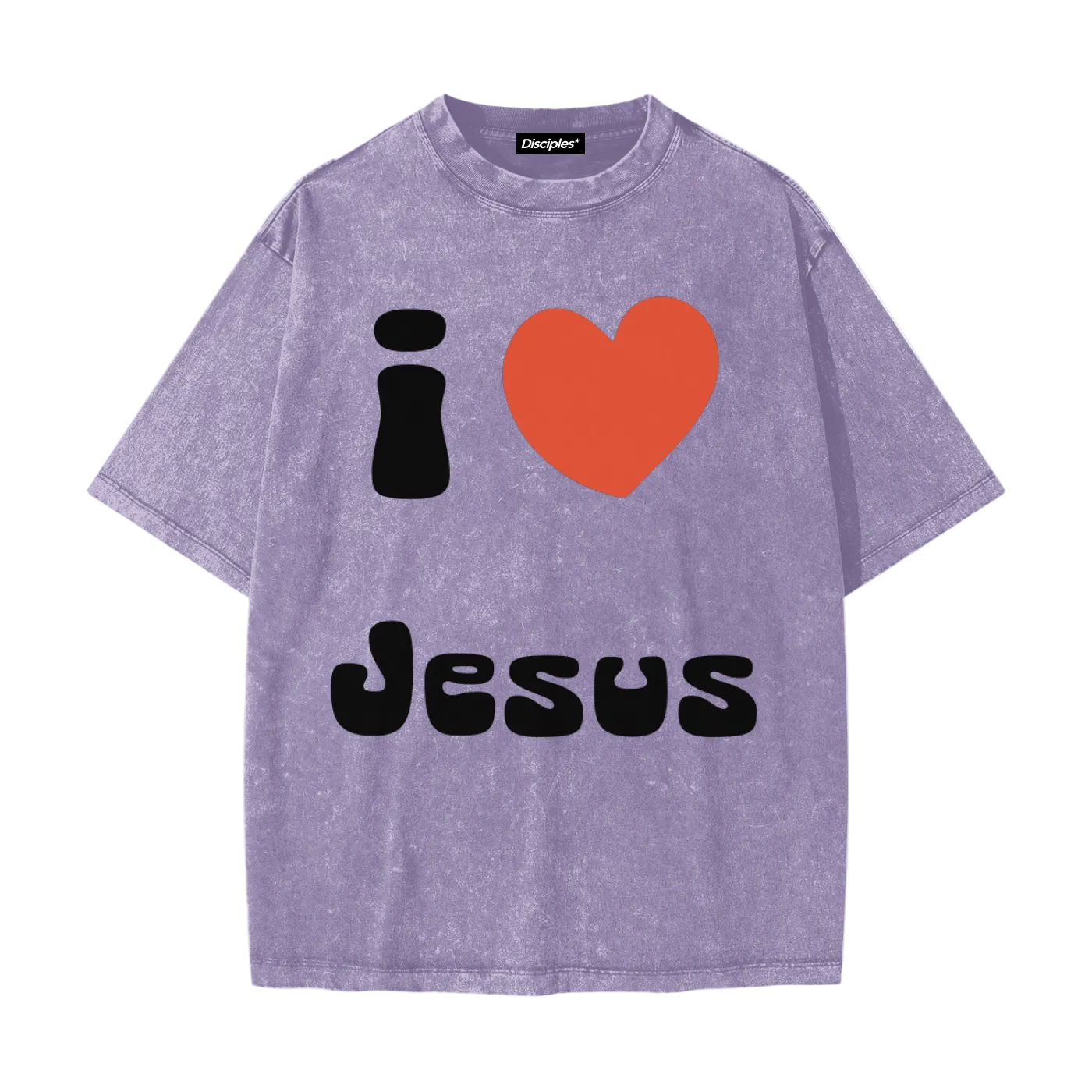 I <3 Jesus Crewneck T-Shirt Washed T-Shirt